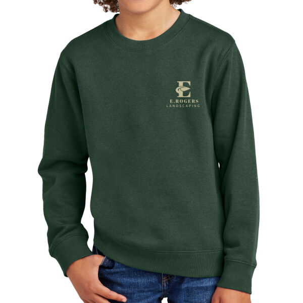 EY - Youth Fleece Crewneck Sweatshirt Thumbnail