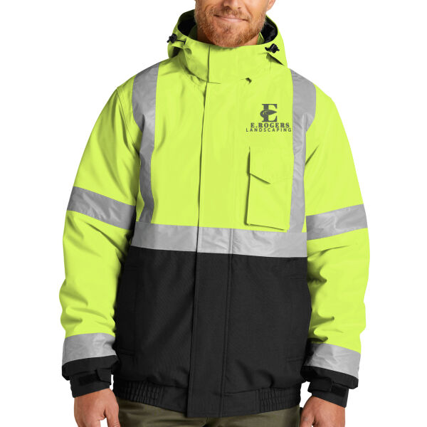 ER - Ansi 107 Class 3 Economy Waterproof Insulated Bomber Jacket Thumbnail